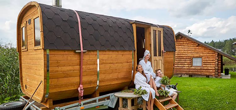 Residential Outdoor Cabin Sauna Construction in Gravenhurst, Ontario