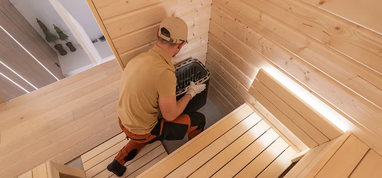 Finnish Sauna Ceiling Installation in Gravenhurst, Ontario